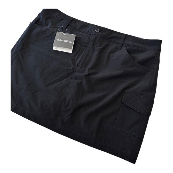 Eddie Bauer Adventurer Women Black Cargo Short Skort SZ 14  Summer -Outdoor NWT - Picture 7 of 12